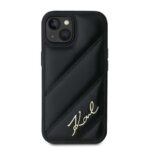 Karl Lagerfeld - Diagonal Quilted Script (KLHCP15MPQDSMGK) - iPhone 15 Plus - Μαύρο - Image 3