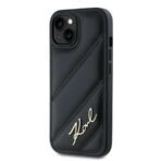 Karl Lagerfeld - Diagonal Quilted Script (KLHCP15MPQDSMGK) - iPhone 15 Plus - Μαύρο - Image 5