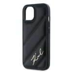 Karl Lagerfeld - Diagonal Quilted Script (KLHCP15MPQDSMGK) - iPhone 15 Plus - Μαύρο - Image 2