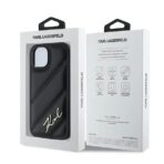 Karl Lagerfeld - Diagonal Quilted Script (KLHCP15MPQDSMGK) - iPhone 15 Plus - Μαύρο - Image 8