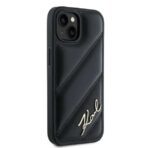 Karl Lagerfeld - Diagonal Quilted Script (KLHCP15SPQDSMGK) - iPhone 15 - Μαύρο - Image 6