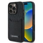Karl Lagerfeld - Hardcase Leather Cardslots (KLHCP16LPGKHPRPK) - iPhone 16 Pro - Monogram