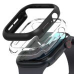 Ringke - Πλαστική Θήκη Slim (2 pack) - Apple Watch 10 42mm - Clear / Matte Μαύρο