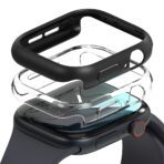 Ringke - Πλαστική Θήκη Slim (2 pack) - Apple Watch 10 42mm - Clear / Matte Μαύρο - Image 2