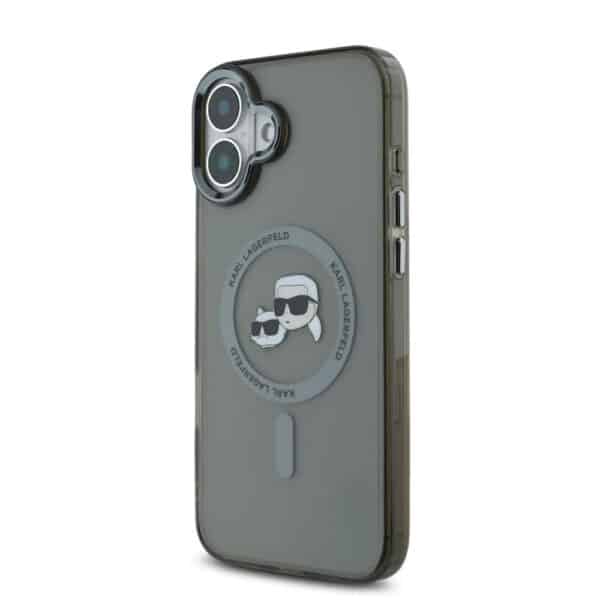 Karl Lagerfeld - IML MagSafe (KLHMP16SHLSKCK) - iPhone 16 - Metal Karl&Choupette Head
