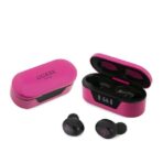 Guess - Ασύρματα Earbuds (GUTWST31EM) - Bluetooth 5.0, TWS, USB-C, με LED Display, Docking Station, IPX4 - Magenta