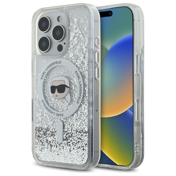 Karl Lagerfeld - Liquid Glitter MagSafe (KLHMP16XLGKISGH) - iPhone 16 Pro Max - Διάφανο Karl Head