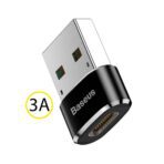 Baseus - OTG Adapter (CAAOTG-01) - Type-C to USB, Plug & Play, 3A - Μαύρο