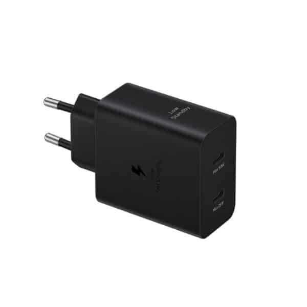 Samsung - Original Φορτιστής T5020XBE (EP-T5020XBEGEU) - 2x Type-C, 50W, με καλώδιο Type-C - Μαύρο
