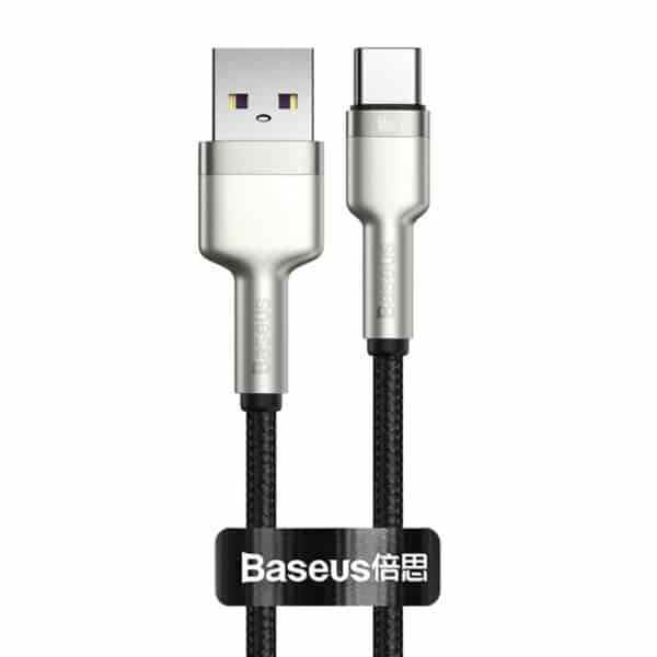Baseus - Data Cable Cafule Series Metal (CAig000101) - USB to Type-C Fast Charging, 66W, 6A, 1m - Μαύρο