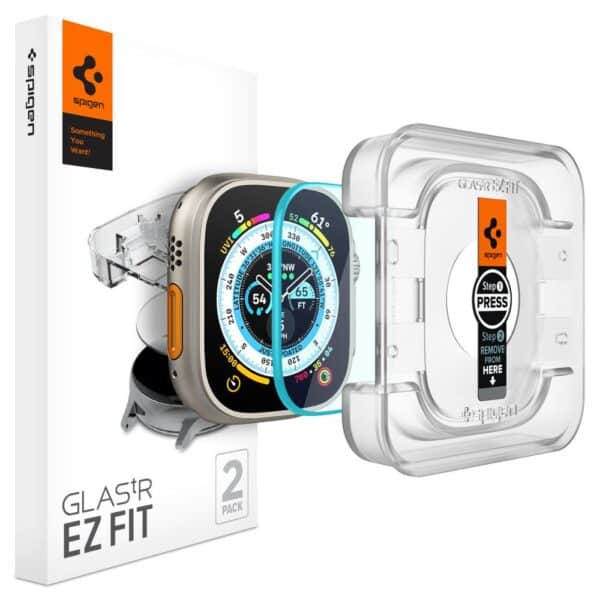Spigen - Glas.tR EZ Fit (2 pack) - Προστατευτικό Οθόνης Apple Watch Ultra / Ultra 2 - Διάφανο