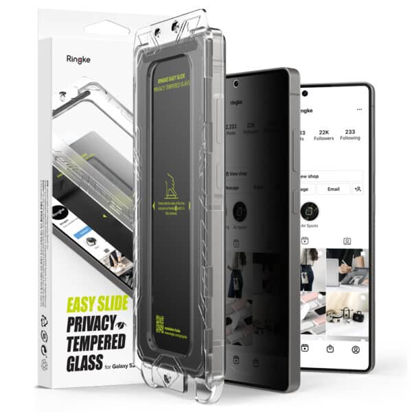 Ringke - Easy Slide Privacy Tempered Glass (2 pack) - Samsung Galaxy S25 Ultra - Μαύρο