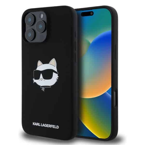 Karl Lagerfeld - Silicone MagSafe (KLHMP16LSCHPPLK) - iPhone 16 Pro - Choupette Head