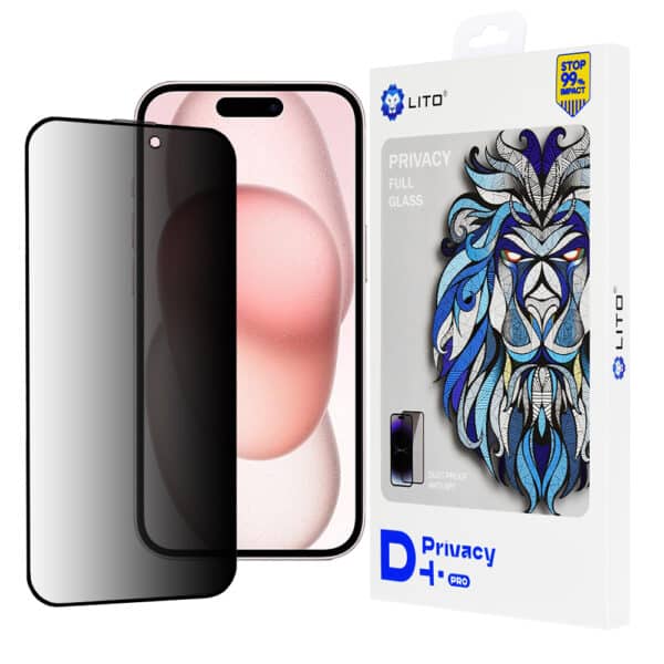 Lito - D+ Pro Privacy - iPhone 15 - Μαύρο