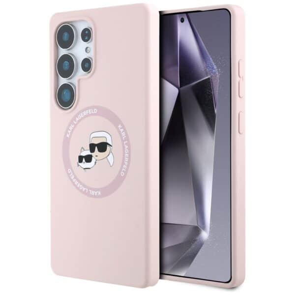 Karl Lagerfeld - Silicone Double Heads (KLHMS25LSKCHTCP) - Samsung Galaxy S25 Ultra - Ροζ
