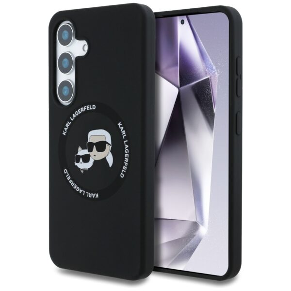 Karl Lagerfeld - Silicone Double Heads (KLHMS25MSKCHTCK) - Samsung Galaxy S25 Plus - Μαύρο