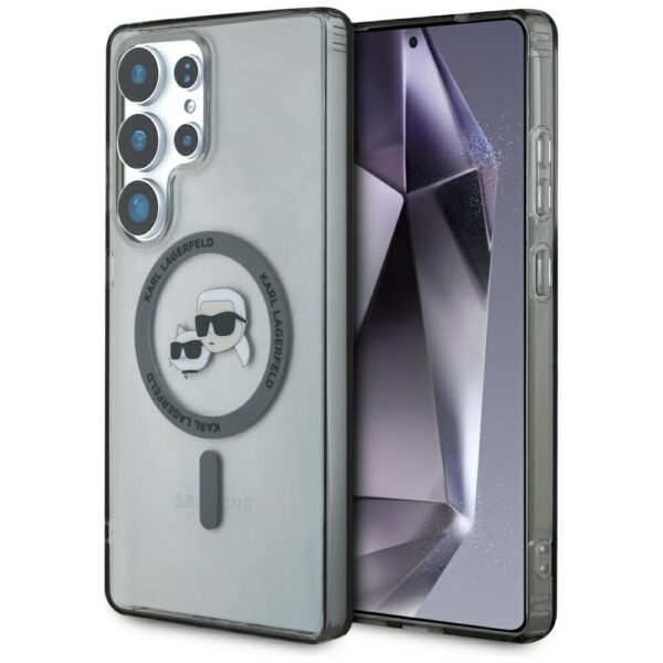 Karl Lagerfeld - IML MagSafe (KLHMS25LHLSKCK) - Samsung Galaxy S25 Ultra - Metal Karl&Choupette Head