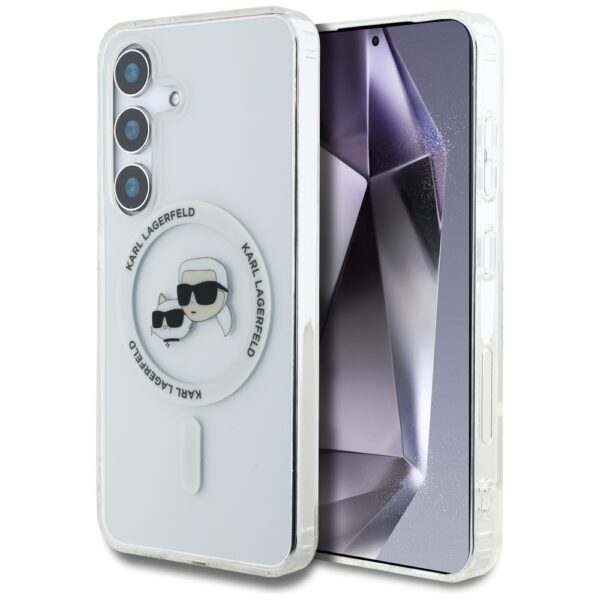 Karl Lagerfeld - IML MagSafe (KLHMS25MHLSKCH) - Samsung Galaxy S25 Plus - Metal Karl&Choupette Head