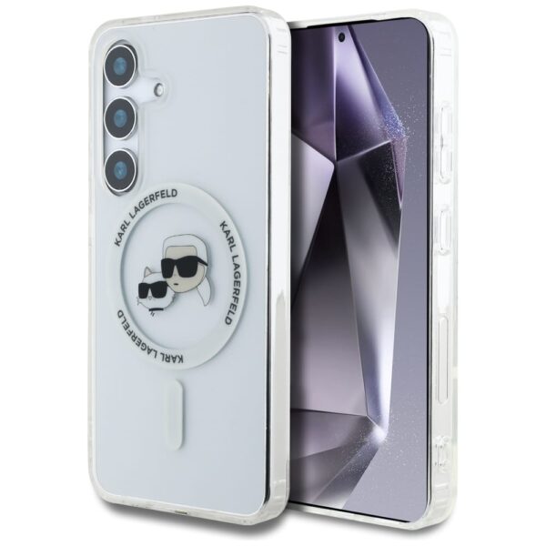 Karl Lagerfeld - IML MagSafe (KLHMS25SHLSKCH) - Samsung Galaxy S25 - Metal Karl&Choupette Head
