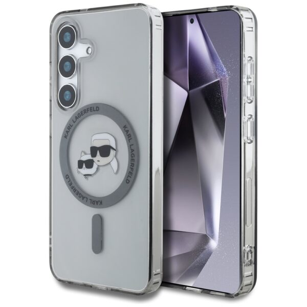 Karl Lagerfeld - IML MagSafe (KLHMS25MHLSKCK) - Samsung Galaxy S25 Plus - Metal Karl&Choupette Head