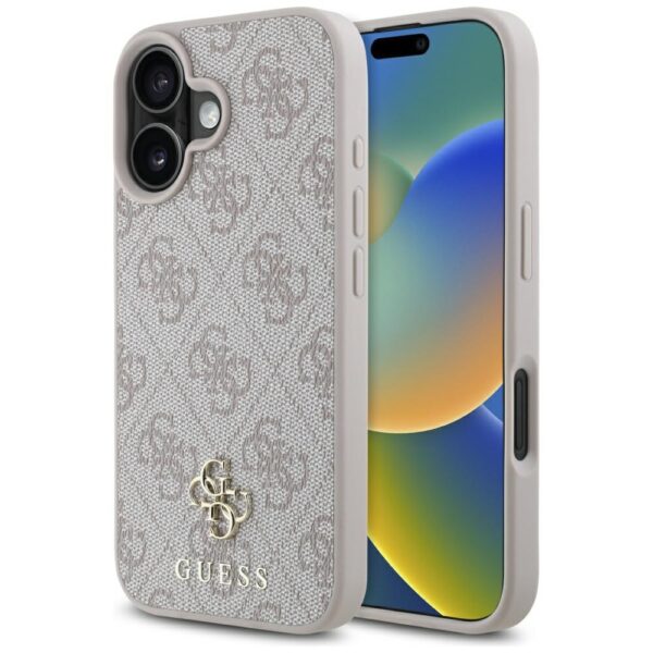 Guess - 4G Small and Classic Logo MagSafe (GUHMP16SP4SM4MP) - iPhone 16 - Ροζ