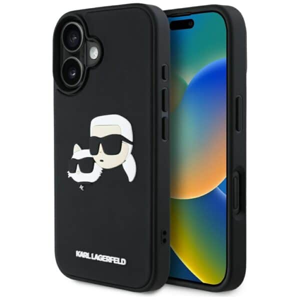 Karl Lagerfeld - 3D Design (KLHCP16SRBCKCHLK) - iPhone 16 - Rubber Karl&Choupette