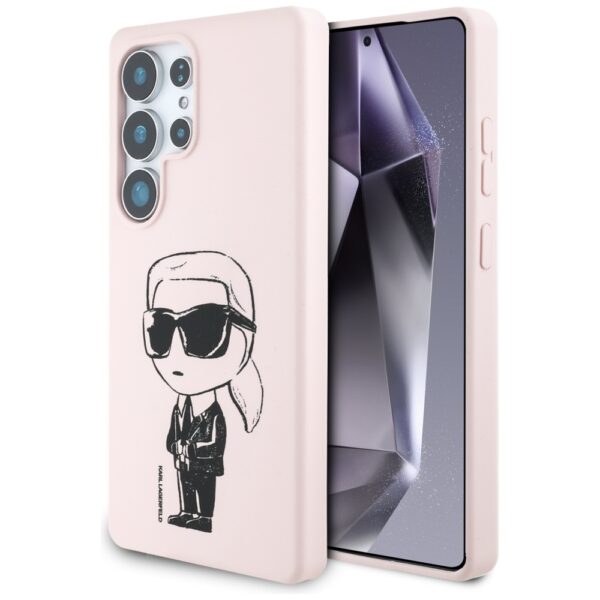 Karl Lagerfeld - Silicone Graffiti MagSafe (KLHMS25LPNYKGRTP) - Samsung Galaxy S25 Ultra - Ikonik Ροζ