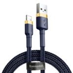 Baseus - Data Cable Cafule (CALKLF-BV3) - USB to Lightning, Fast Charging, QC3.0, 2.4A, 1m - Μπλε / Χρυσό