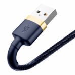 Baseus - Data Cable Cafule (CALKLF-BV3) - USB to Lightning, Fast Charging, QC3.0, 2.4A, 1m - Μπλε / Χρυσό - Image 6