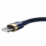 Baseus - Data Cable Cafule (CALKLF-BV3) - USB to Lightning, Fast Charging, QC3.0, 2.4A, 1m - Μπλε / Χρυσό - Image 7