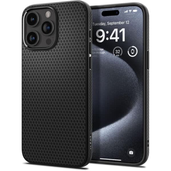 Spigen - Liquid Air - iPhone 15 Pro - Matte Μαύρο