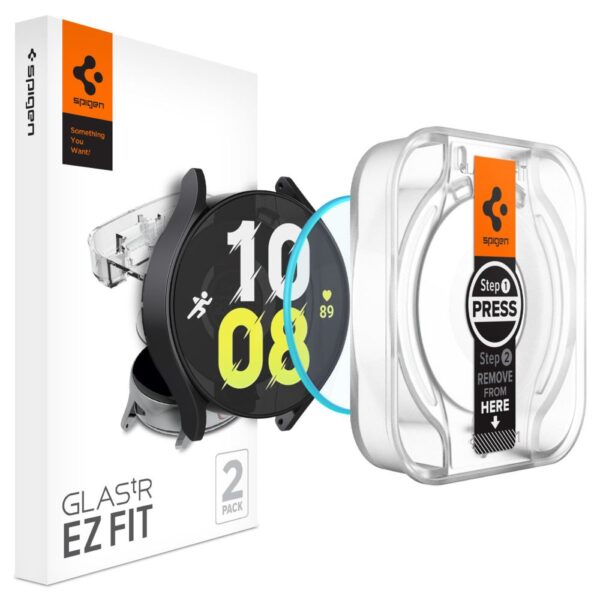 Spigen - Glas.tR EZ Fit (2 pack) - Προστατευτικό Οθόνης Samsung Galaxy Watch6 44mm - Διάφανο