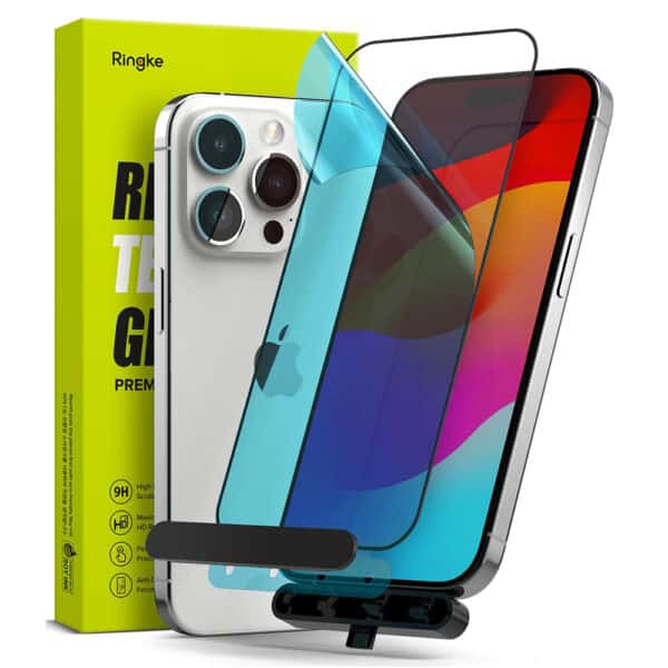 Ringke - Tempered Glass - iPhone 15 Pro - Μαύρο