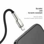 Baseus - Data Cable Cafule Series Metal (CALJK-01) - USB to Lightning, 2.4A, 480Mbps, 25cm - Μαύρο - Image 3