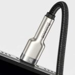 Baseus - Data Cable Cafule Series Metal (CALJK-01) - USB to Lightning, 2.4A, 480Mbps, 25cm - Μαύρο - Image 6