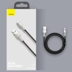 Baseus - Data Cable Cafule Series Metal (CALJK-01) - USB to Lightning, 2.4A, 480Mbps, 25cm - Μαύρο - Image 7