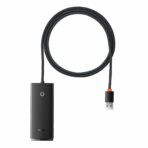Baseus - Hub Adapter Lite Series (WKQX030101) - USB to 4x USB3.0, Type-C, 1m - Μαύρο