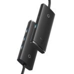 Baseus - Hub Adapter Lite Series (WKQX030101) - USB to 4x USB3.0, Type-C, 1m - Μαύρο - Image 2