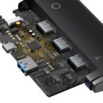 Baseus - Hub Adapter Lite Series (WKQX030101) - USB to 4x USB3.0, Type-C, 1m - Μαύρο - Image 5