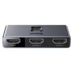Baseus - Matrix HDMI Switcher (CAHUB-BC0G) - Two-way Switch Splitter 2in1 or 1in2, 3x HDMI, 4K@30Hz - Space Γκρί - Image 2