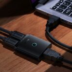 Baseus - Bidirectional Adapter AirJoy (B01331105111-01) - HDMI to 2x HDMI, 4K@60Hz, 1m - Μαύρο - Image 5