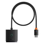 Baseus - Bidirectional Adapter AirJoy (B01331105111-01) - HDMI to 2x HDMI, 4K@60Hz, 1m - Μαύρο - Image 2