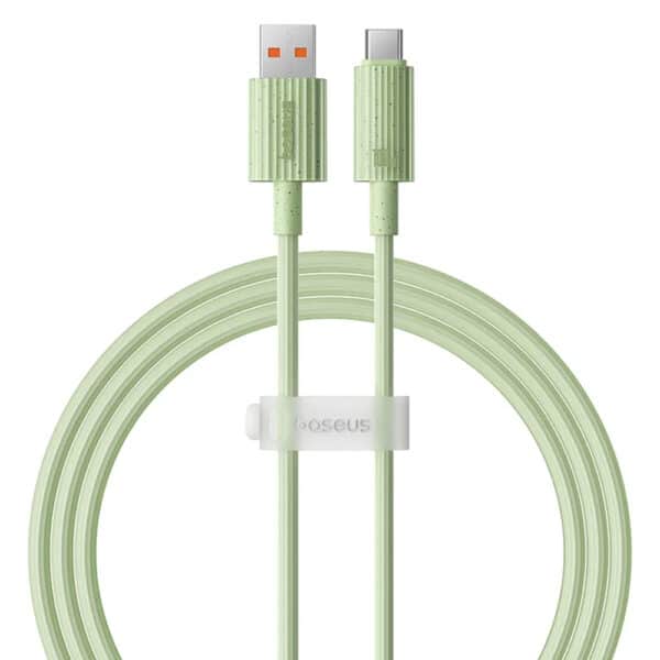 Baseus - Data Cable Habitat Series (P10360203631-01) - USB to Type-C, Fast Charging, 100W, 480Mbps, 2m - Natural Πράσινο