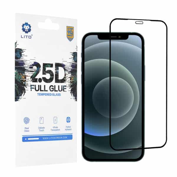 Lito - 2.5D FullGlue Glass - iPhone 12 Pro Max - Μαύρο