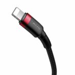 Baseus - Data Cable Cafule (CATLKLF-91) - Type-C to Lightning, 18W, 1m - Μαύρο / Red - Image 5
