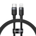 Baseus - Data Cable Cafule (CATLKLF-G1) - Type-C to Lightning, 18W, 1m - Γκρί / Μαύρο