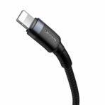 Baseus - Data Cable Cafule (CATLKLF-G1) - Type-C to Lightning, 18W, 1m - Γκρί / Μαύρο - Image 5