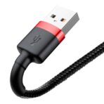 Baseus - Data Cable Cafule (CALKLF-A19) - USB to Lightning, 2.4A, 480Mbps, 0.5m - Red / Μαύρο - Image 5