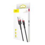 Baseus - Data Cable Cafule (CALKLF-A19) - USB to Lightning, 2.4A, 480Mbps, 0.5m - Red / Μαύρο - Image 7