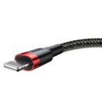 Baseus - Data Cable Cafule (CALKLF-A19) - USB to Lightning, 2.4A, 480Mbps, 0.5m - Red / Μαύρο - Image 4